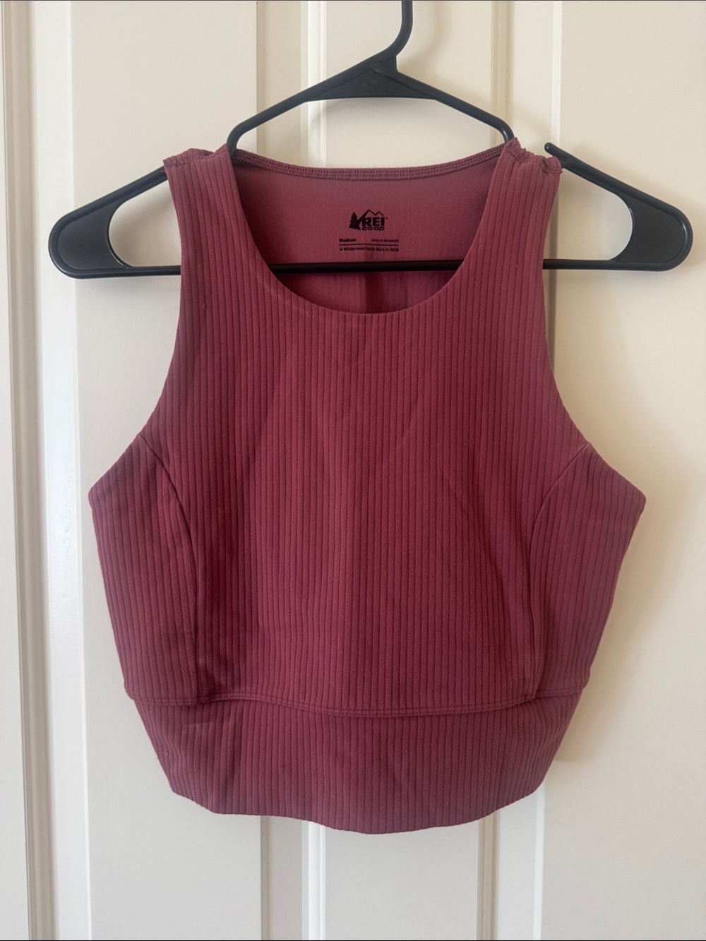 REI Women's Ribbed Mauve Crop Tank